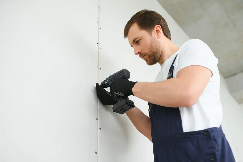 Drywall repair and prep work before painting services begin